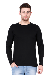 Black Full Sleeve Plain T-Shirt